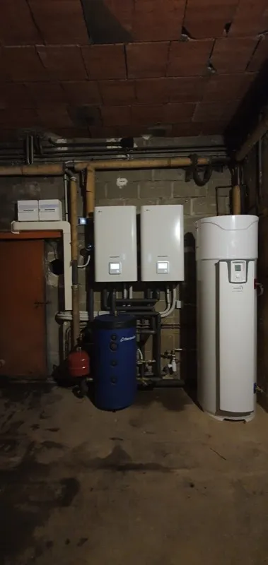 Heating and hot water installation in France
